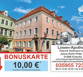 Bonusstempelkarte der Löwen-Apotheke Pulsnitz